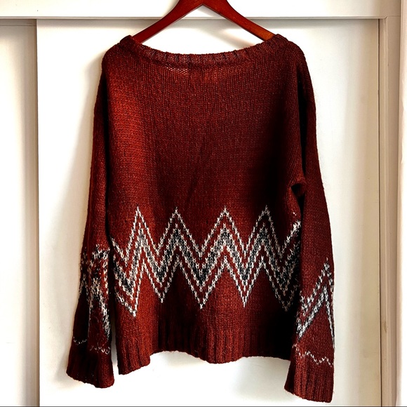 Mohair sweater with chevron jacquard - Picture 4 of 4